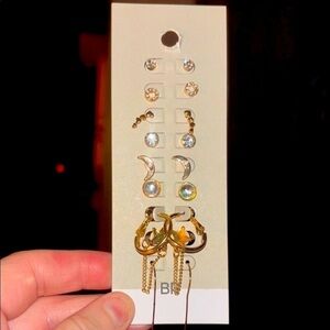 Gold and Silver Earring Set